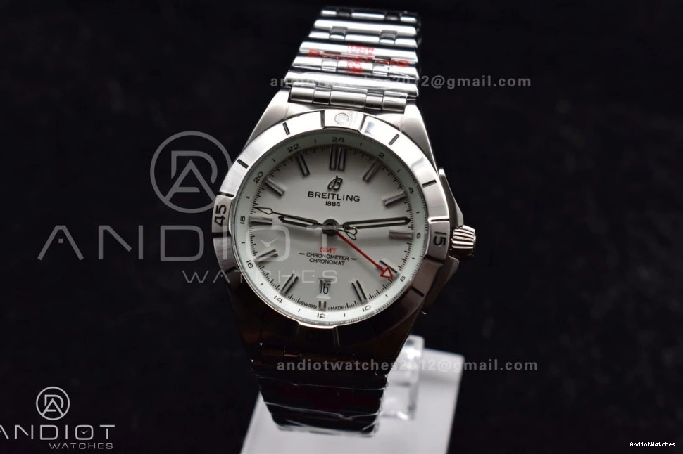 Breitling 1:1 HighPerformance SS Automatic Best GMT Edition Factory Bracelet BLS Dial On White Chronomat 532 A 40mm 0412